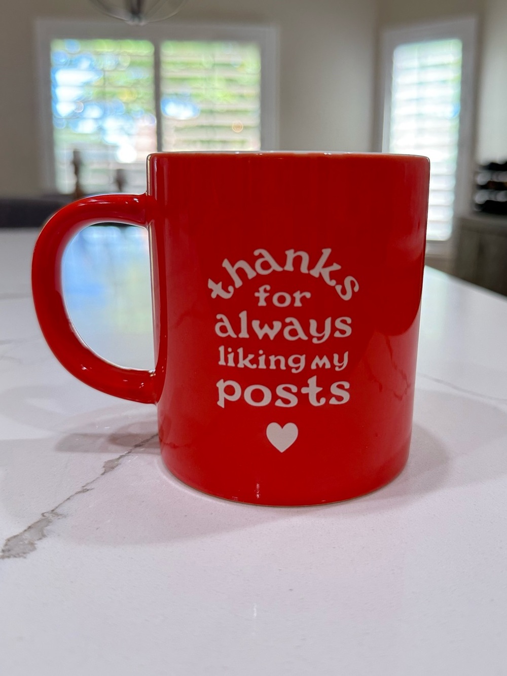 Brand New “Thanks for always liking my posts” Coffee Mug.